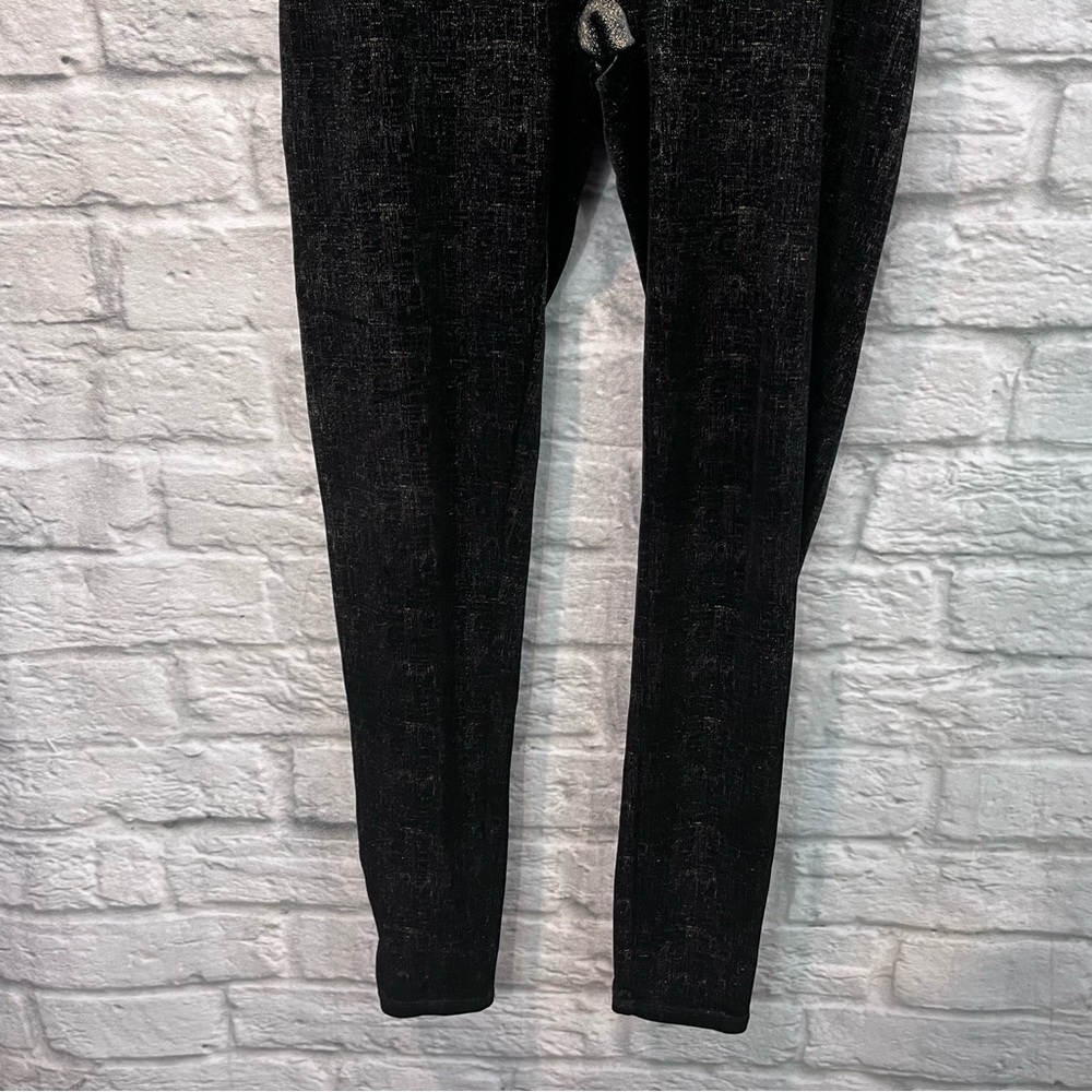Spanx Velvet Shine Legging - Black & Good Metallic Soft Medium Shaping - Large - Picture 7 of 10